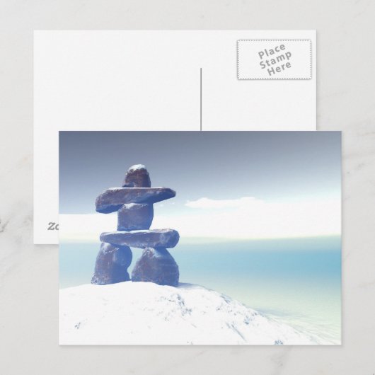 Winterinukshuk Postkarte (Vorne/Hinten)