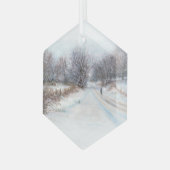 "Winterisolierung" - Ornament Aus Glas (Vorderseite Links)