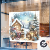 Winterkabine Fensterheber Fensteraufkleber (Café-Fenster)