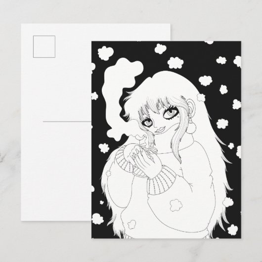 Winterkaffee Postkarte (Vorne/Hinten)