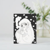 Winterkaffee Postkarte (Stehend Vorderseite)