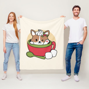 Winterkakaoglas - Niedlicher Hund im Design von Ta Fleecedecke