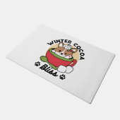 Winterkakaoglas - Niedlicher Hund im Design von Ta Fußmatte (Schrägansicht)