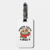 Winterkakaoglas - Niedlicher Hund im Design von Ta Gepäckanhänger (Rückseite vertikal)