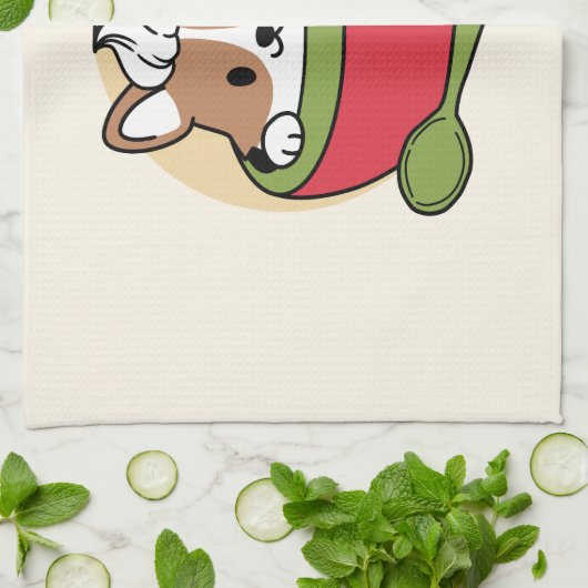 Winterkakaoglas - Niedlicher Hund im Design von Ta Geschirrtuch (Gefaltet)