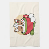 Winterkakaoglas - Niedlicher Hund im Design von Ta Geschirrtuch (Vertikal)