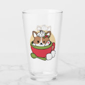 Winterkakaoglas - Niedlicher Hund im Design von Ta Glas (Rückseite)
