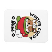 Winterkakaoglas - Niedlicher Hund im Design von Ta Magnet (Horizontal)