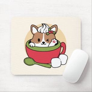 Winterkakaoglas - Niedlicher Hund im Design von Ta Mousepad
