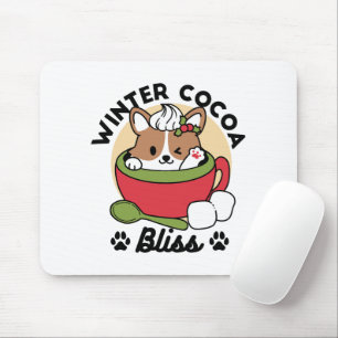 Winterkakaoglas - Niedlicher Hund im Design von Ta Mousepad