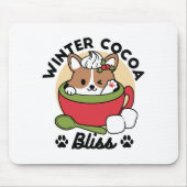 Winterkakaoglas - Niedlicher Hund im Design von Ta Mousepad (Vorne)