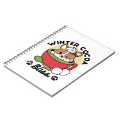 Winterkakaoglas - Niedlicher Hund im Design von Ta Notizblock (Linke Seite)