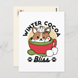 Winterkakaoglas - Niedlicher Hund im Design von Ta Postkarte