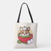 Winterkakaoglas - Niedlicher Hund im Design von Ta Tasche (Rückseite)