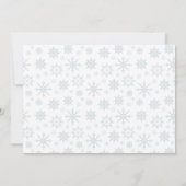 Winterkälte Außendusche Foto Einladung (Rückseite)