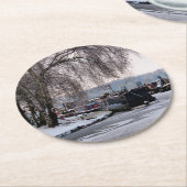 WINTERKANAL RUNDER PAPPUNTERSETZER (Angewinkelt)