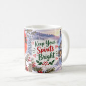 Winterkardinal - Halte Deinen Geist Hell Kaffeetasse (VorderseiteRechts)