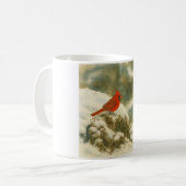 Winterkardinal in Aquarell Kaffeetasse (Vorderseite Links)