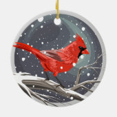 Winterkardinal Keramik Ornament (Hinten)