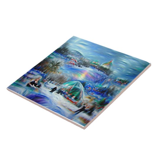 Winterkarneval Fliese (Seite)