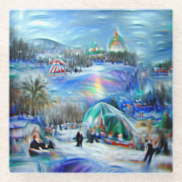 Winterkarneval Glasuntersetzer