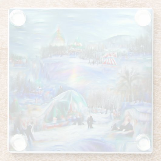 Winterkarneval Glasuntersetzer (Rückseite)