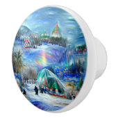 Winterkarneval Keramikknauf (Rechts)