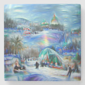 Winterkarneval Steinuntersetzer (Vorderseite)