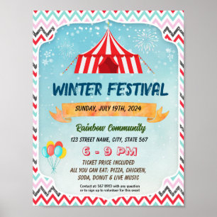 Winterkarnevalfestival Flyer Poster