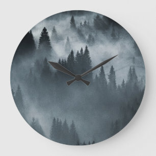 Winterkarpaten: Sonnenaufgang Berglandschaft Große Wanduhr