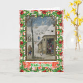 Winterkarte des mittelalterlichen Dorfes Karte (Gelbe Blume)