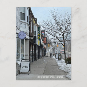 Winterkarte in der Bloor Street West, Toronto Postkarte