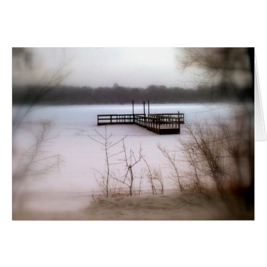 WINTERKARTE: Lake Harriet, "Dock", Mpls, MN_ (Vorderseite (Horizontal))