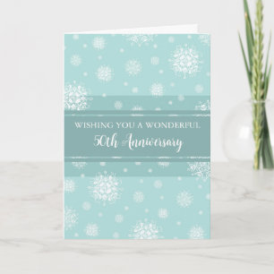 Winterkarte zum 50. Geburtstag der Hochzeit Karte