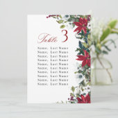 Winterkarten für Hochzeiten Tischnummer (Stehend Vorderseite)