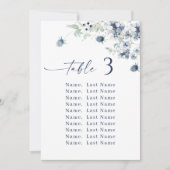 Winterkarten für Hochzeiten Tischnummer (Vorderseite)