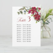 Winterkarten für Hochzeiten Tischnummer (Stehend Vorderseite)