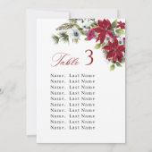 Winterkarten für Hochzeiten Tischnummer (Rückseite)