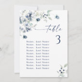 Winterkarten für Hochzeiten Tischnummer (Vorderseite)