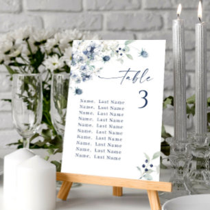 Winterkarten für Hochzeiten Tischnummer