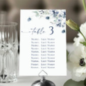 Winterkarten für Hochzeiten Tischnummer