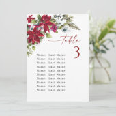 Winterkarten für Hochzeiten Tischnummer (Stehend Vorderseite)