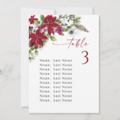 Winterkarten für Hochzeiten Tischnummer (Rückseite)