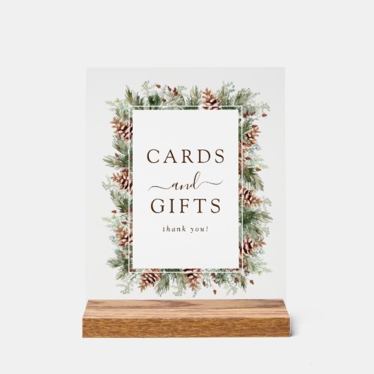 Winterkarten und Geschenk Acrylschild (Vorderseite)