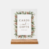Winterkarten und Geschenke Acrylschild (Vorderseite)
