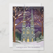 Winterkathedral Illustriertes Weihnachten Lila (Vorderseite)