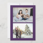 Winterkathedral Illustriertes Weihnachten Lila (Rückseite)