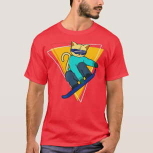 Winterkatze auf Snowboard Snowboard T-Shirt