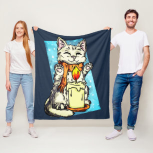 Winterkatze Fleecedecke
