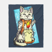 Winterkatze Fleecedecke (Vorderseite)